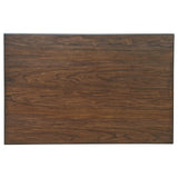 Dewey 2-Drawer Counter Height Table With Open Shelves Walnut - Ella Furniture