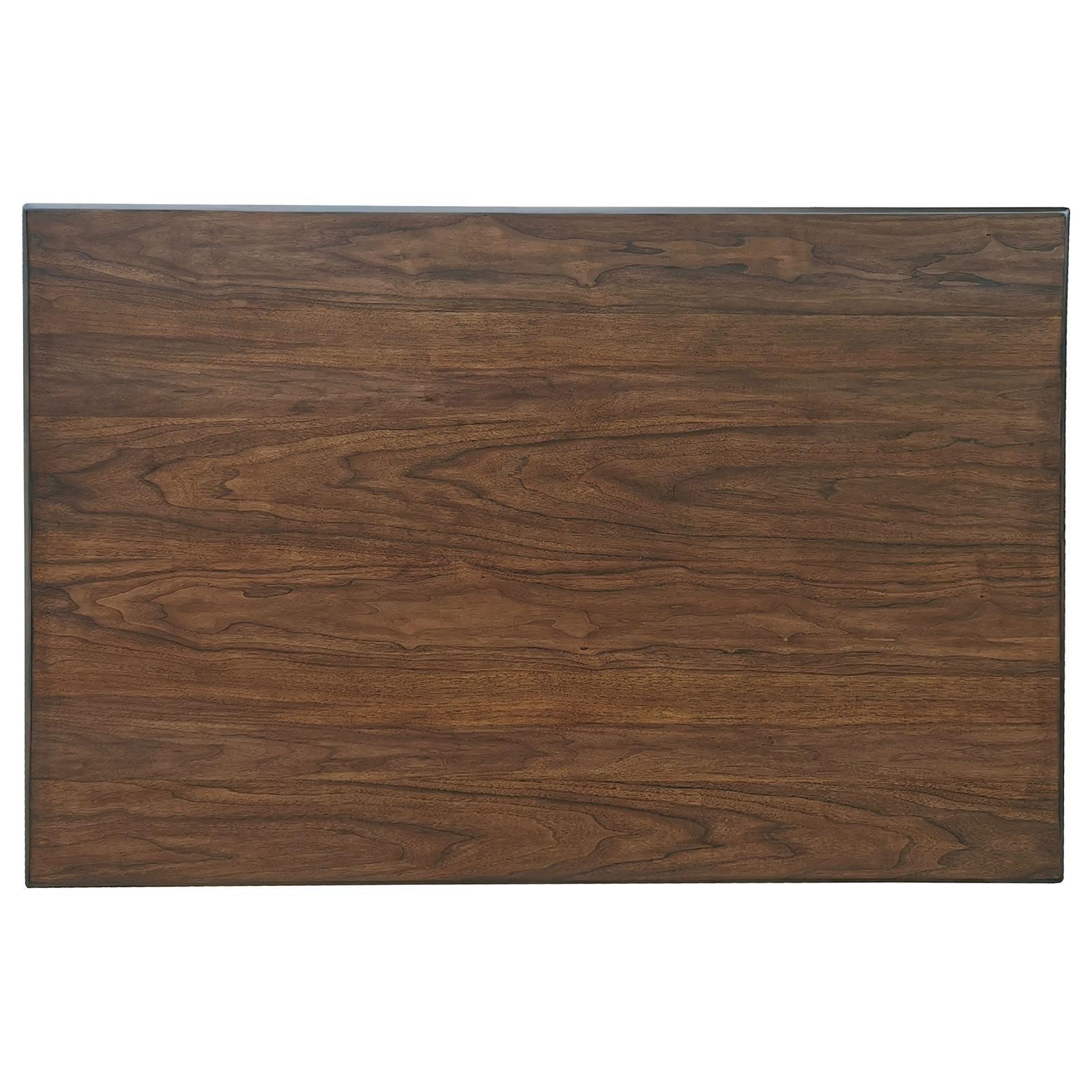 Dewey 2-Drawer Counter Height Table With Open Shelves Walnut - Ella Furniture