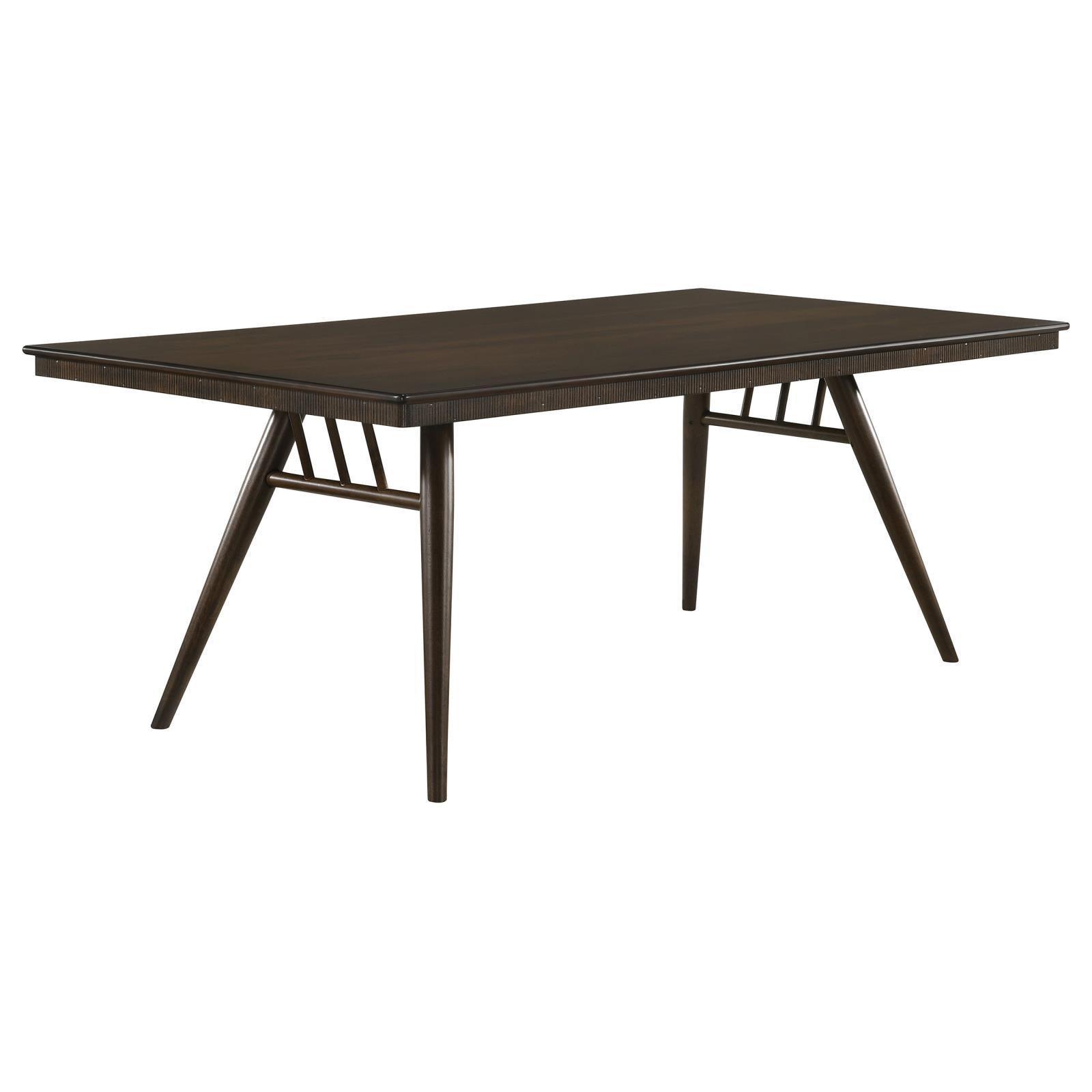 Wes Rectangular Dining Table Dark Walnut - Ella Furniture