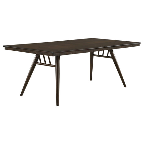 Wes Rectangular Dining Table Dark Walnut - Ella Furniture
