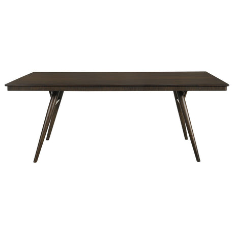 Wes Rectangular Dining Table Dark Walnut - Ella Furniture