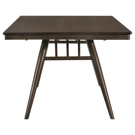 Wes Rectangular Dining Table Dark Walnut - Ella Furniture