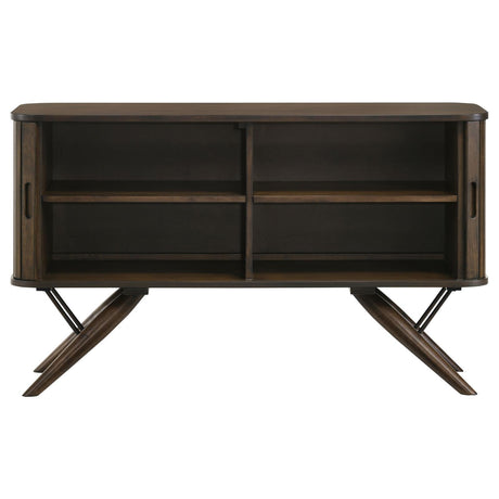 Wes 2-Door Rectangular Server Dark Walnut - Ella Furniture