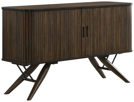 Wes 2-Door Rectangular Server Dark Walnut - Ella Furniture