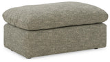 Dramatic Granite Chenille Ottoman - Ella Furniture