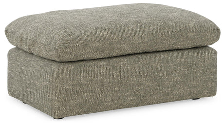 Dramatic Granite Chenille Ottoman - Ella Furniture
