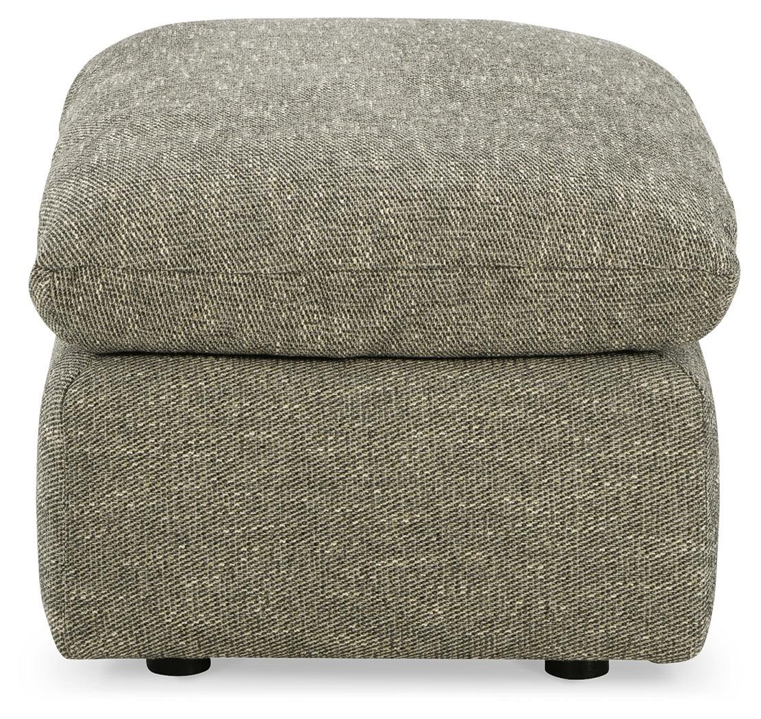 Dramatic Granite Chenille Ottoman - Ella Furniture
