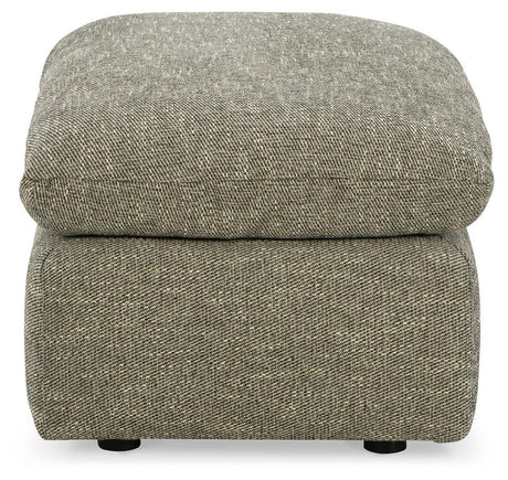 Dramatic Granite Chenille Ottoman - Ella Furniture