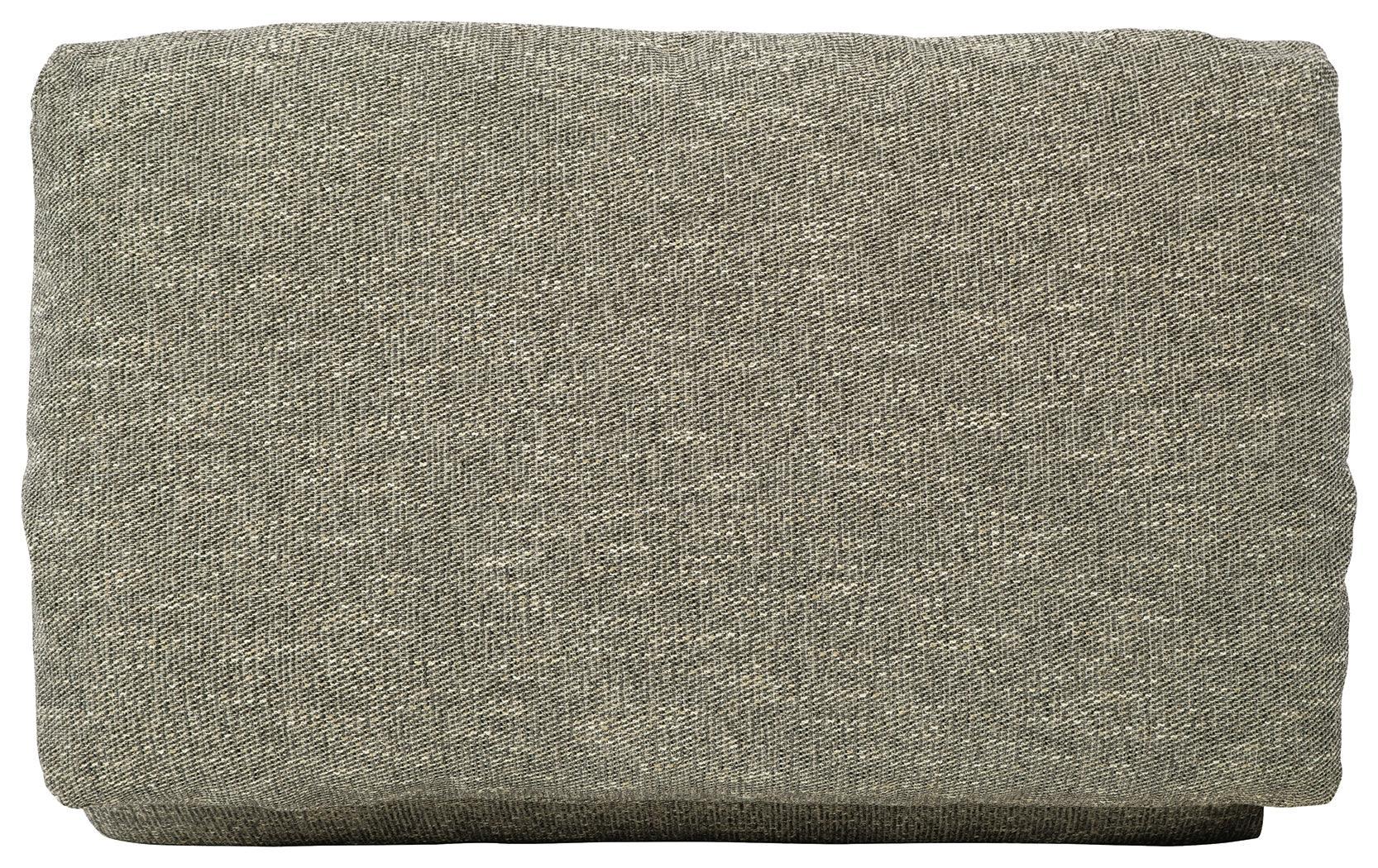 Dramatic Granite Chenille Ottoman - Ella Furniture