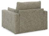 Dramatic Granite Chenille Oversized Chair - Ella Furniture