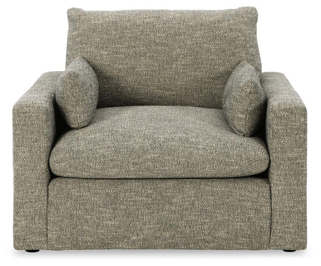 Dramatic Granite Chenille Oversized Chair - Ella Furniture