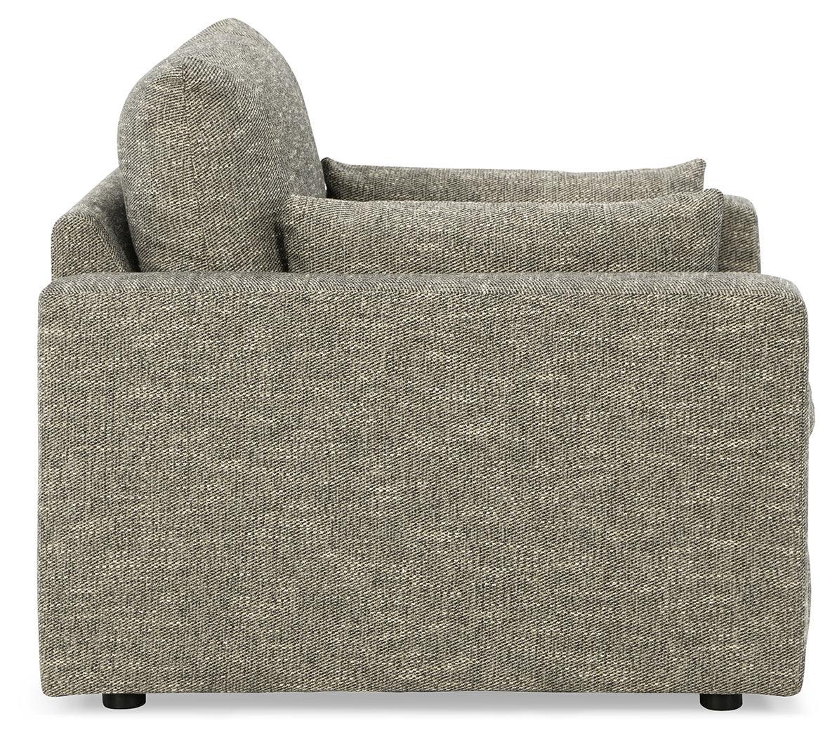 Dramatic Granite Chenille Oversized Chair - Ella Furniture