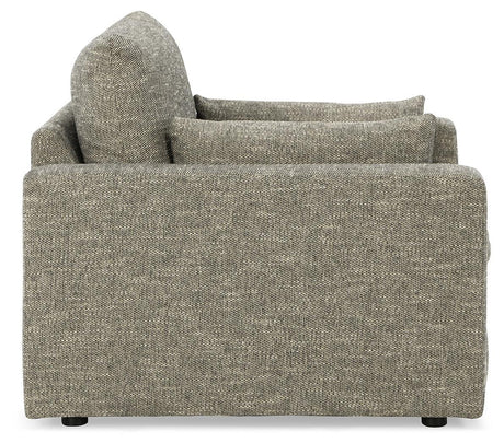 Dramatic Granite Chenille Oversized Chair - Ella Furniture