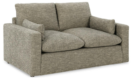 Dramatic Granite Chenille Loveseat - Ella Furniture