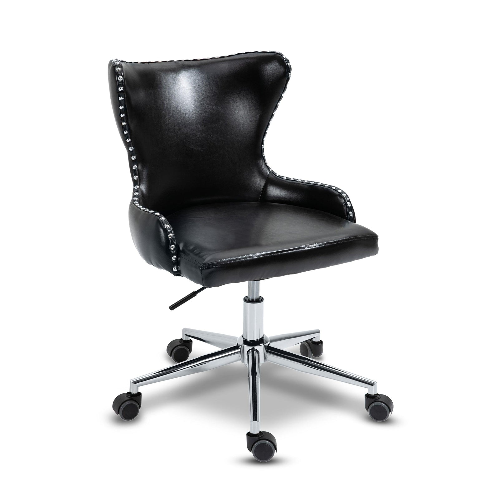 Hendrix Black Faux Leather Office Chair 168Black - Ella Furniture
