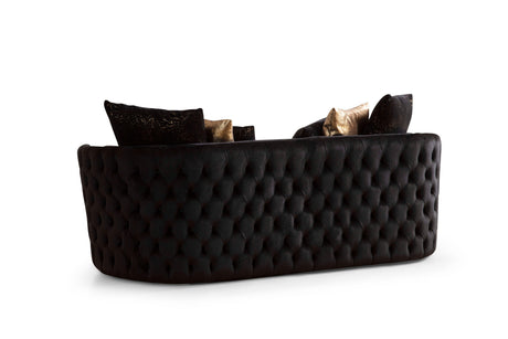 Sofia Black Velvet Sofa & Loveseat - Ella Furniture