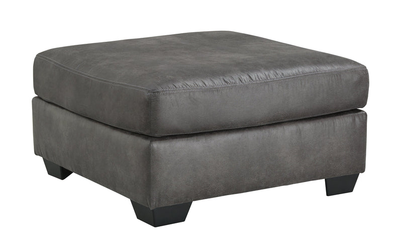 Bladen Slate Faux Leather Oversized Accent Ottoman
