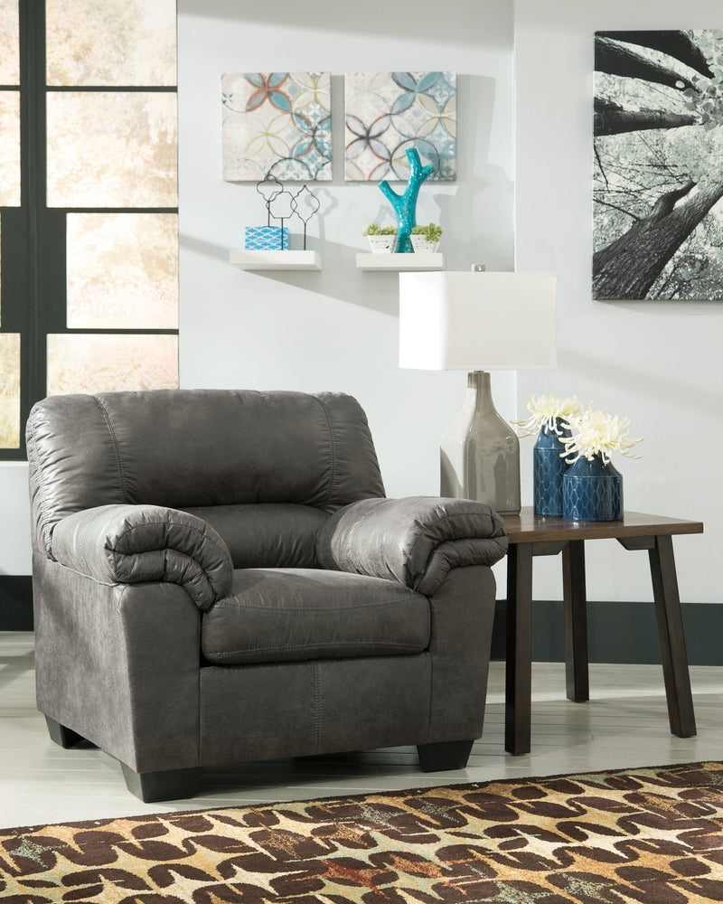 Bladen Slate Faux Leather Chair - Ella Furniture
