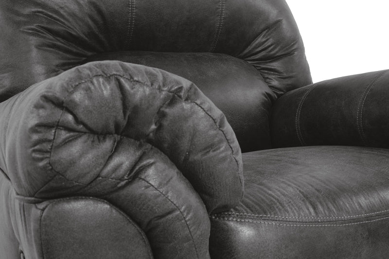 Bladen Slate Faux Leather Recliner - Ella Furniture