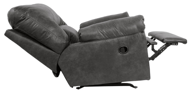 Bladen Slate Faux Leather Recliner - Ella Furniture