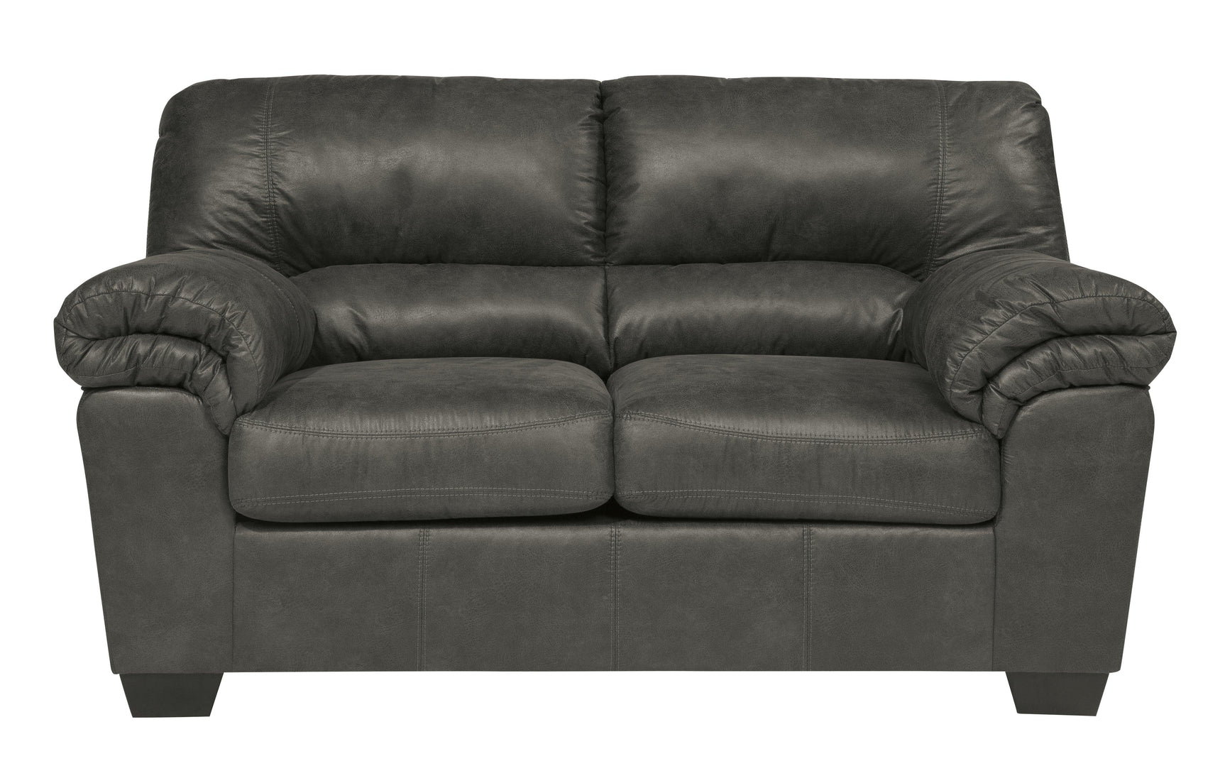 Bladen Slate Faux Leather Loveseat - Ella Furniture