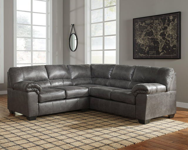 Bladen Slate Faux Leather 2-Piece Sectional 12021S1 - Ella Furniture