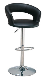 Barraza 29″ Adjustable Height Bar Stool Black And Chrome - Ella Furniture