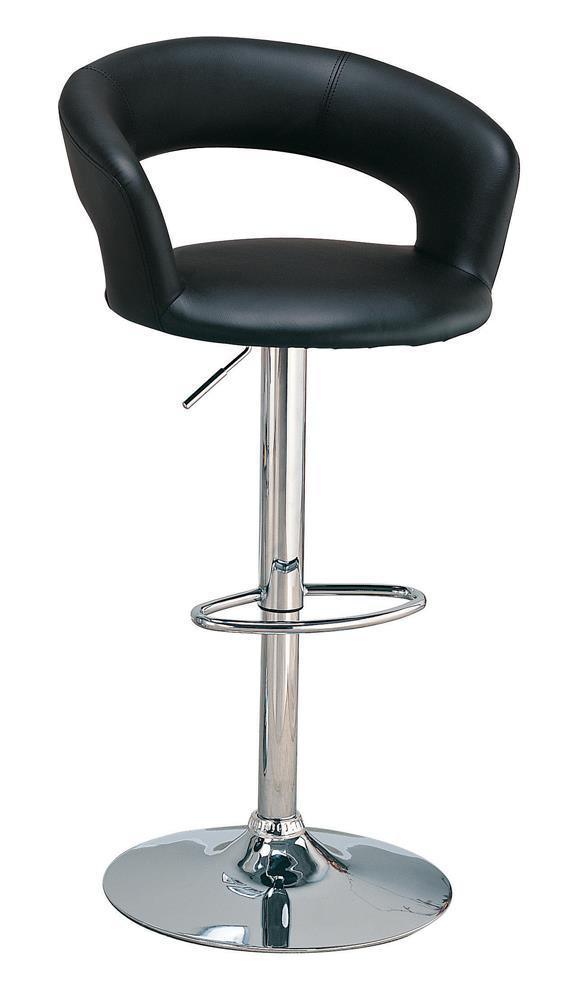 Barraza 29″ Adjustable Height Bar Stool Black And Chrome - Ella Furniture