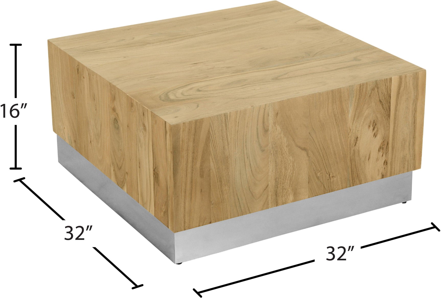 Acacia Silver Coffee Table - Ella Furniture