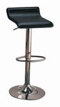Bidwell 29″ Upholstered Backless Adjustable Bar Stools Black And Chrome (Set Of 2) - Ella Furniture