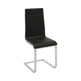 Carmelo X-shaped Dining Table Chrome And Clear - Ella Furniture