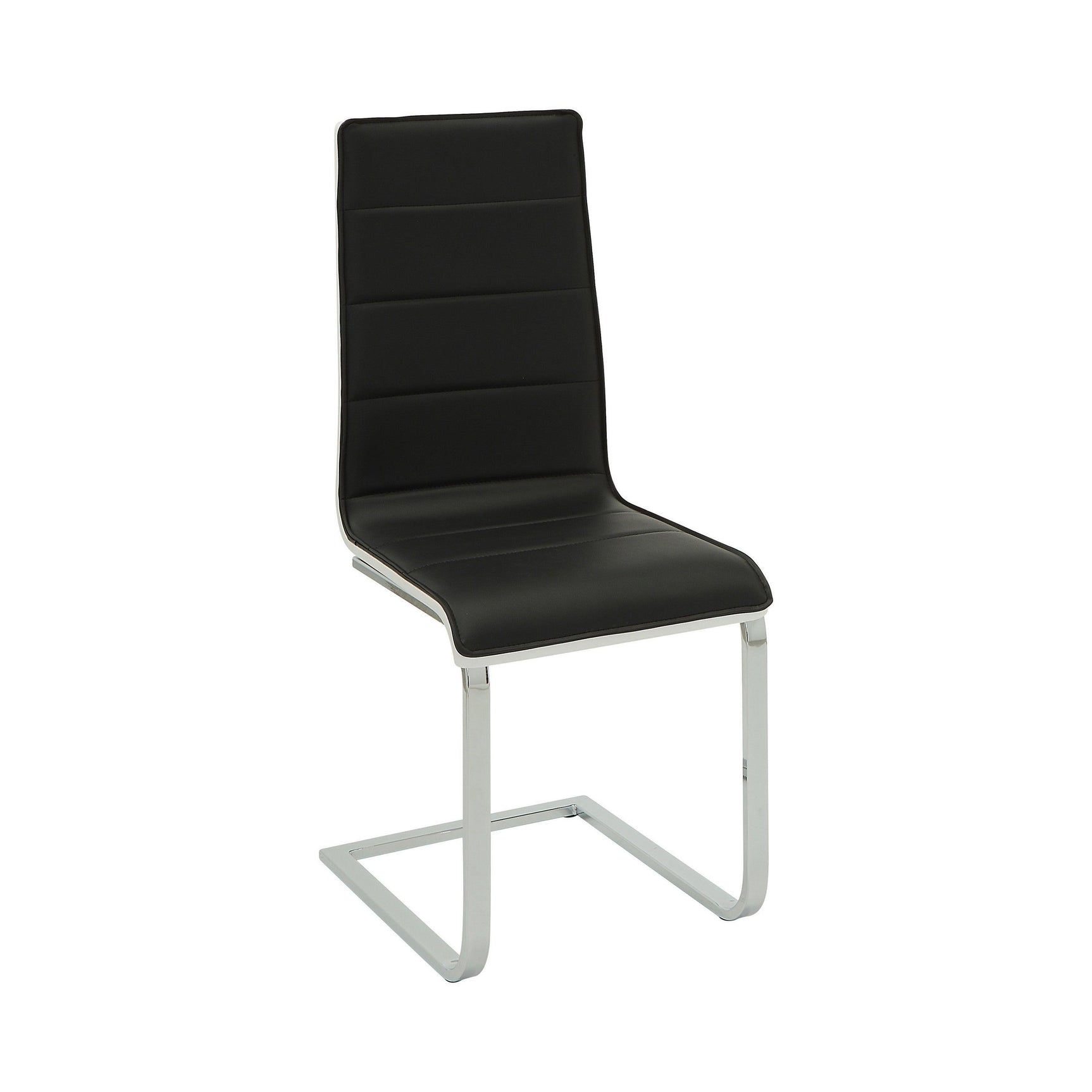 Carmelo X-shaped Dining Table Chrome And Clear - Ella Furniture
