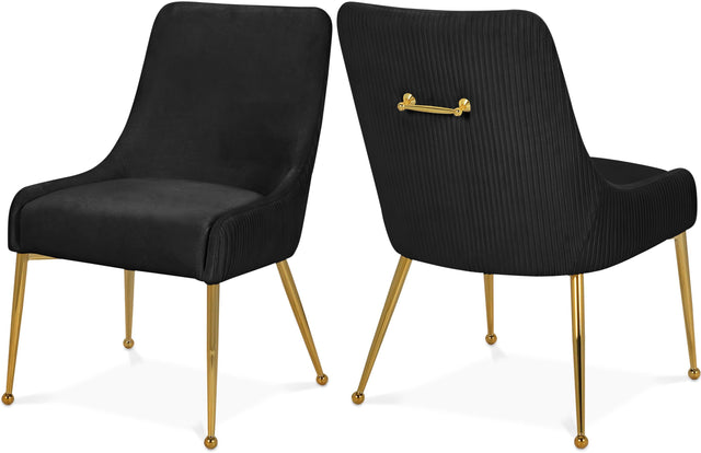 Ace Black Velvet Dining Chair - Ella Furniture