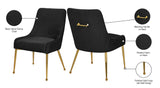Ace Black Velvet Dining Chair - Ella Furniture