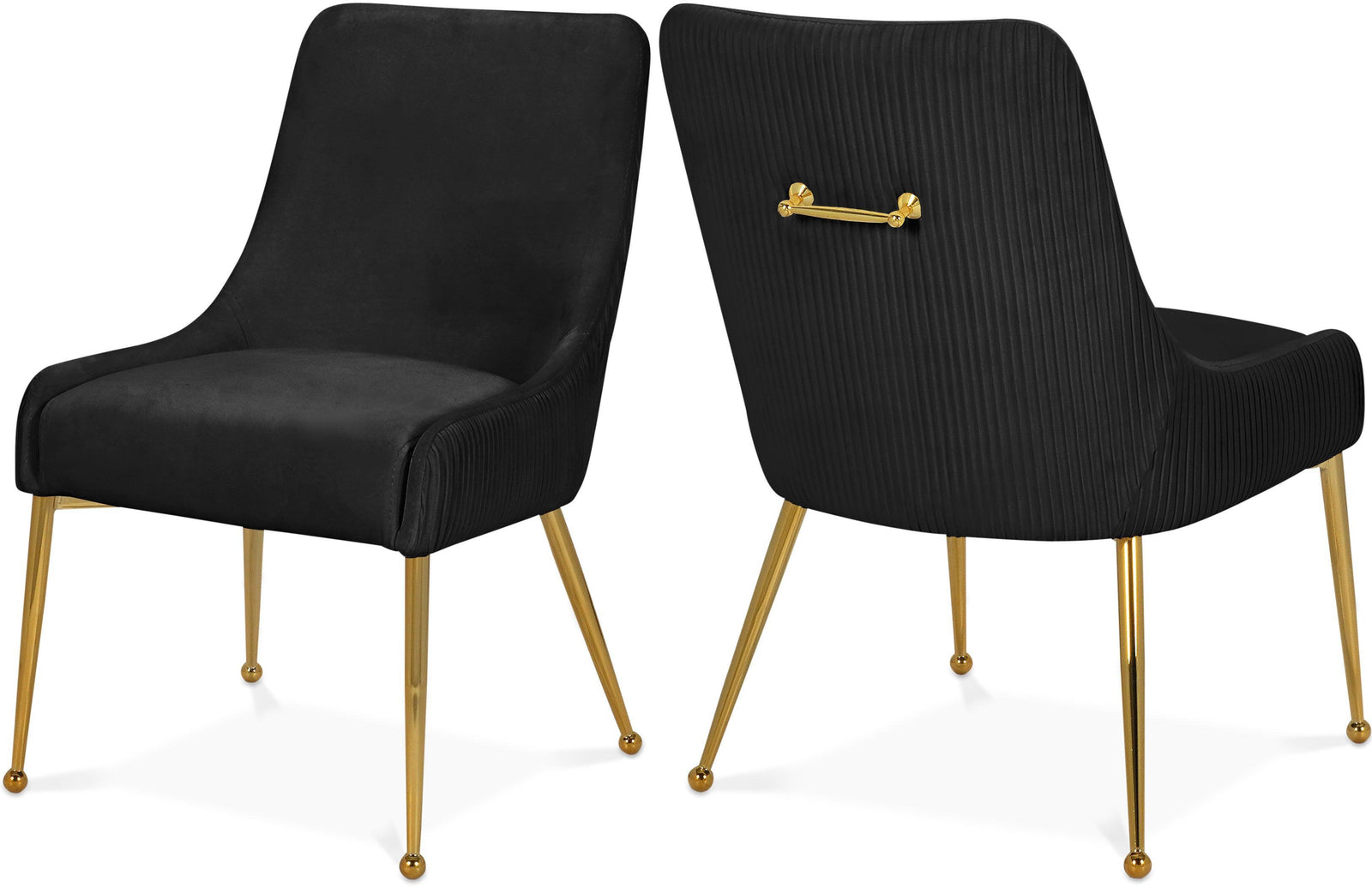 Ace Black Velvet Dining Chair - Ella Furniture