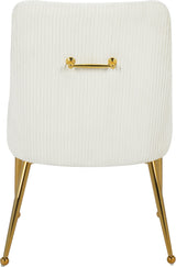 Ace Cream Velvet Dining Chair Collection - Ella Furniture