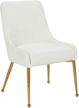 Ace Cream Velvet Dining Chair Collection - Ella Furniture