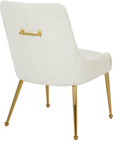 Ace Cream Velvet Dining Chair Collection - Ella Furniture