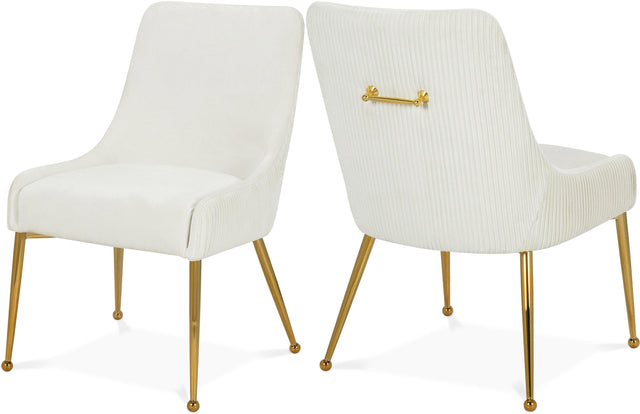 Ace Cream Velvet Dining Chair - Ella Furniture
