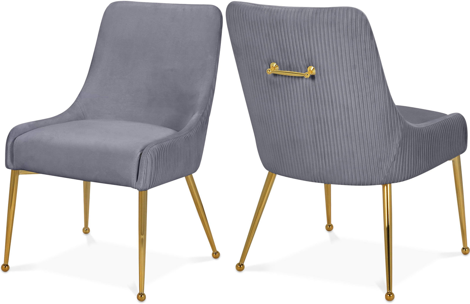 Ace Grey Velvet Dining Chair - Ella Furniture