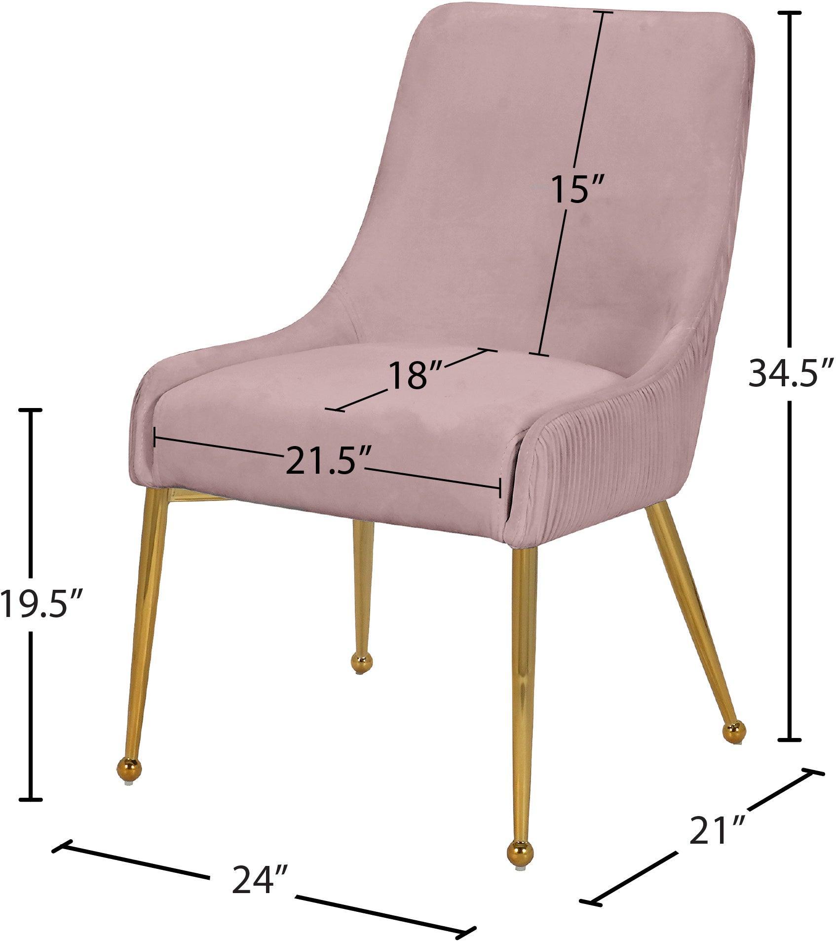 Ace Pink Velvet Dining Chair Collection - Ella Furniture