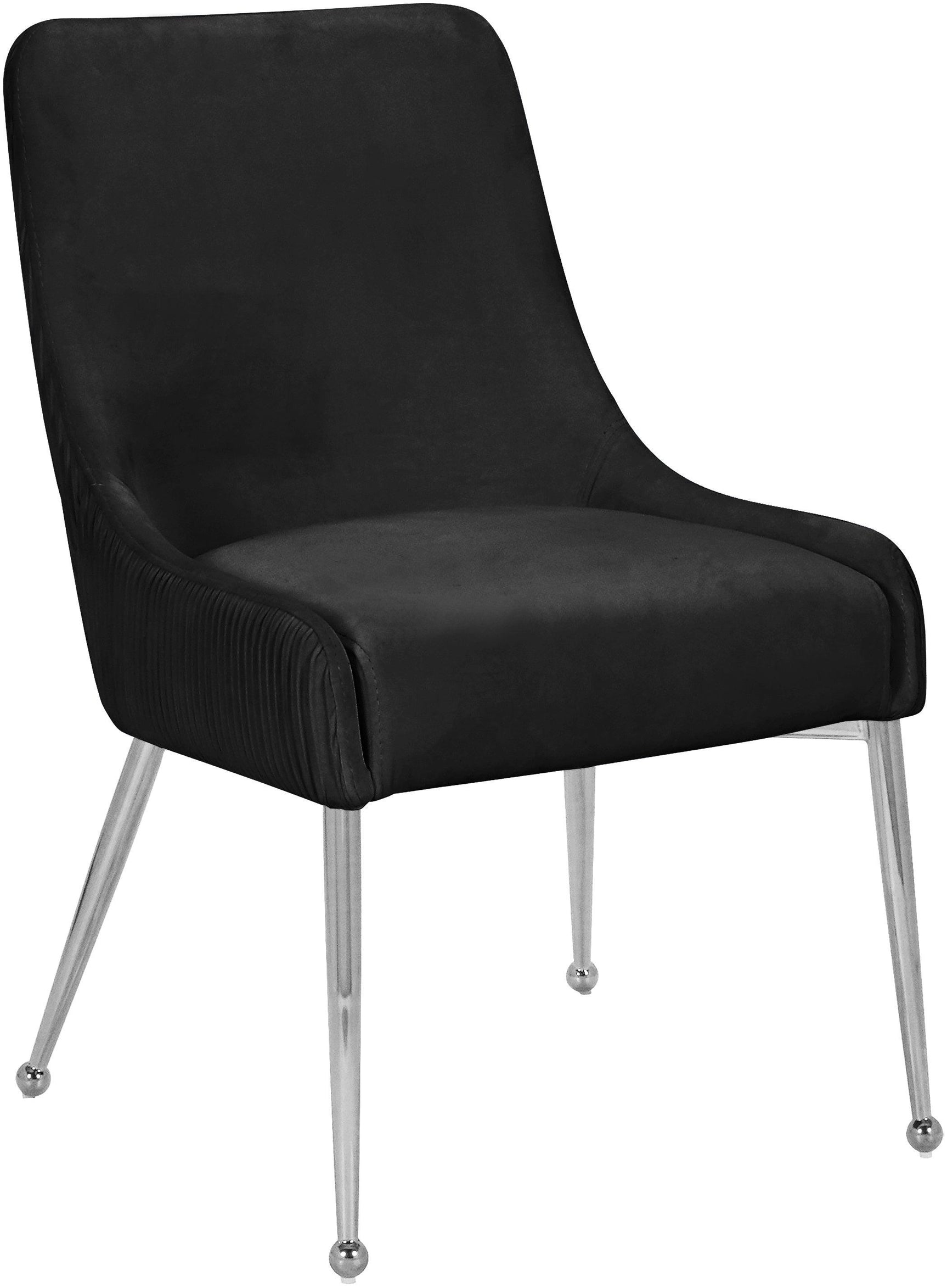 Ace Black Velvet Dining Chair 856Black - Ella Furniture