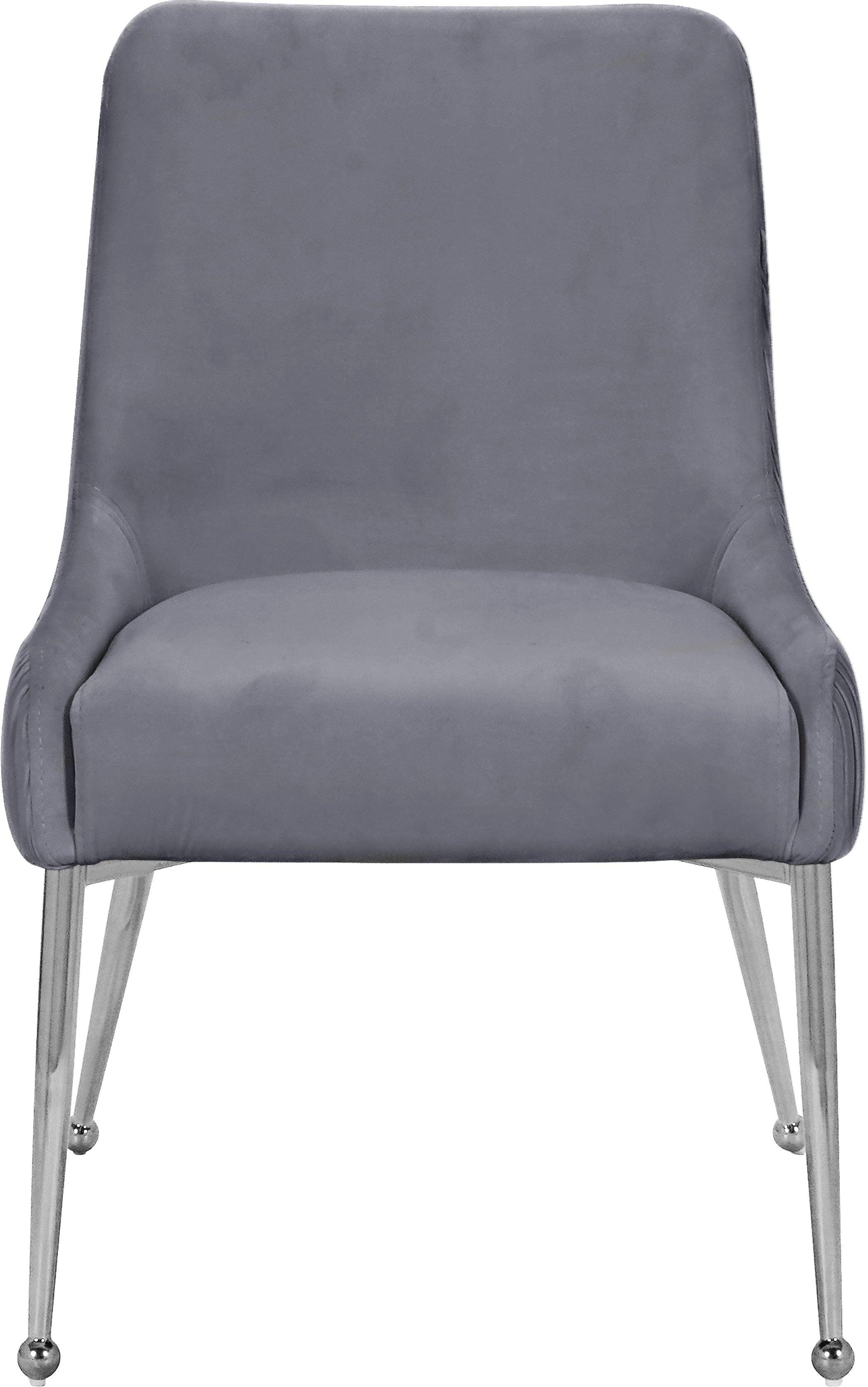 Ace Grey Velvet Dining Chair 856Grey - Ella Furniture