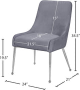 Ace Grey Velvet Dining Chair Collection - Ella Furniture
