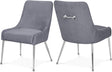 Ace Grey Velvet Dining Chair 856Grey - Ella Furniture