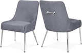Ace Grey Velvet Dining Chair 856Grey - Ella Furniture