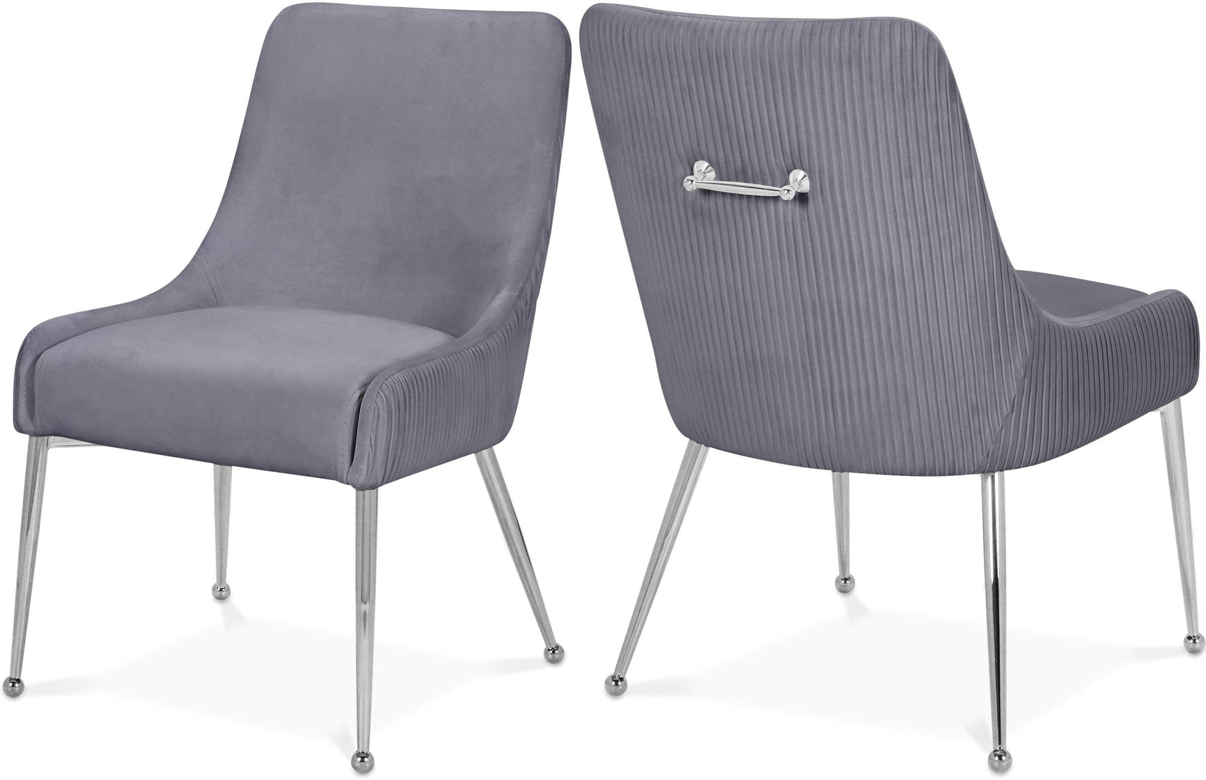 Ace Grey Velvet Dining Chair 856Grey - Ella Furniture