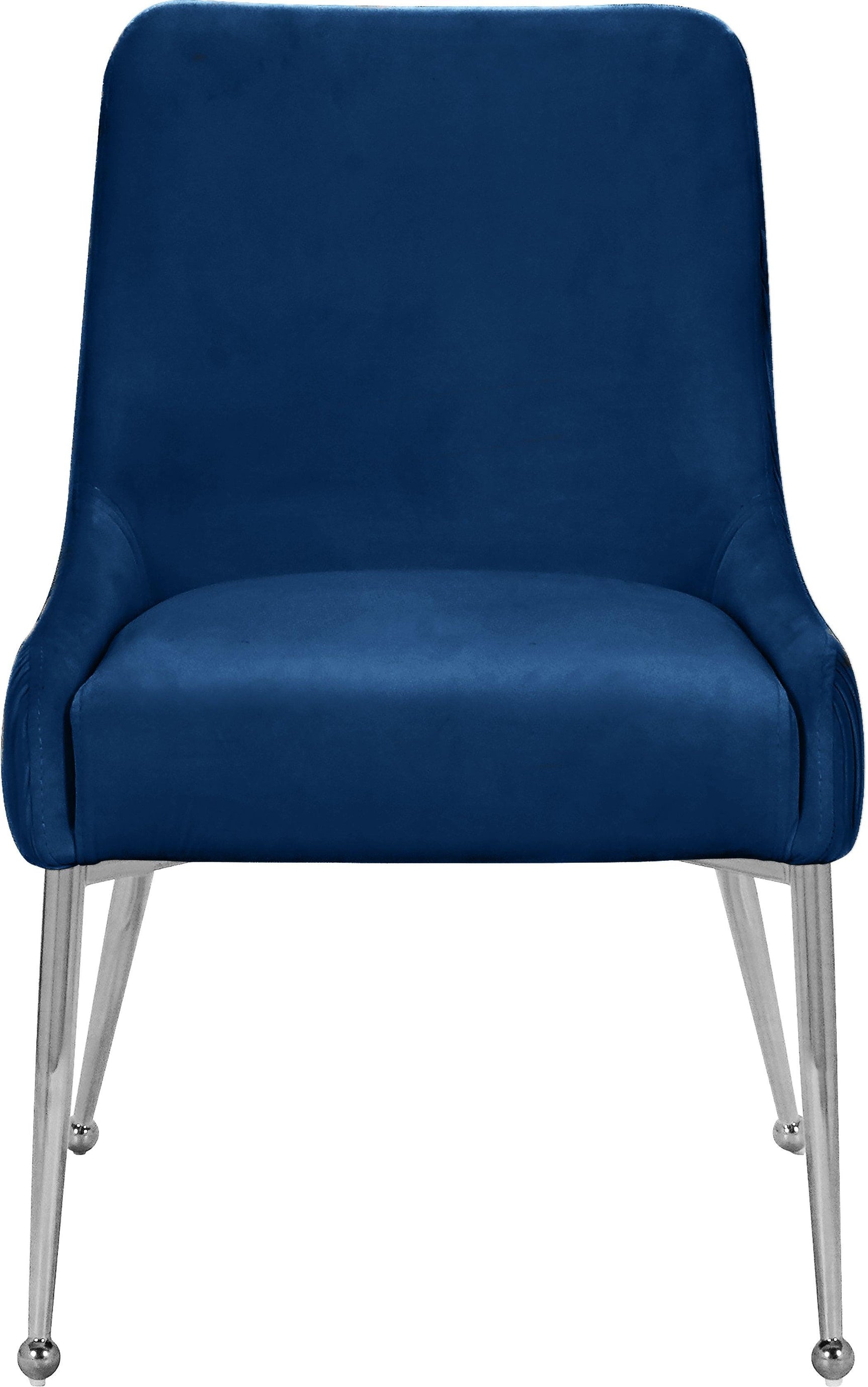 Ace Blue Velvet Dining Chair 856Navy - Ella Furniture