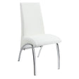 Bishop Upholstered Side Chairs White And Chrome (Set Of 2) - Ella Furniture
