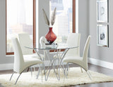 Bishop Upholstered Side Chairs White And Chrome (Set Of 2) - Ella Furniture